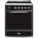 ILVE - Majestic II Series - 30 Inch Electric Freestanding Range (UMI30QNE3) - Glossy Black with Chrome Trim