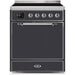 ILVE - Majestic II Series - 30 Inch Electric Freestanding Range (UMI30QNE3) - Matte Graphite with Chrome Trim