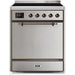 ILVE - Majestic II Series - 30 Inch Electric Freestanding Range (UMI30QNE3) - Stainless Steel with Bronze Trim