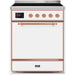 ILVE - Majestic II Series - 30 Inch Electric Freestanding Range (UMI30QNE3) - White with Copper Trim