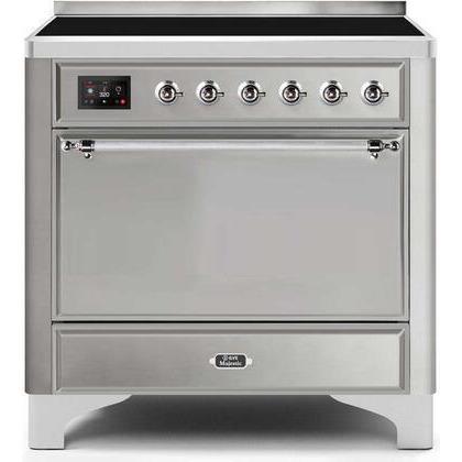 ILVE - Majestic II Series - 36 Inch Electric Freestanding Range (UMI09QNS3) - Stainless Steel with Chrome Trim