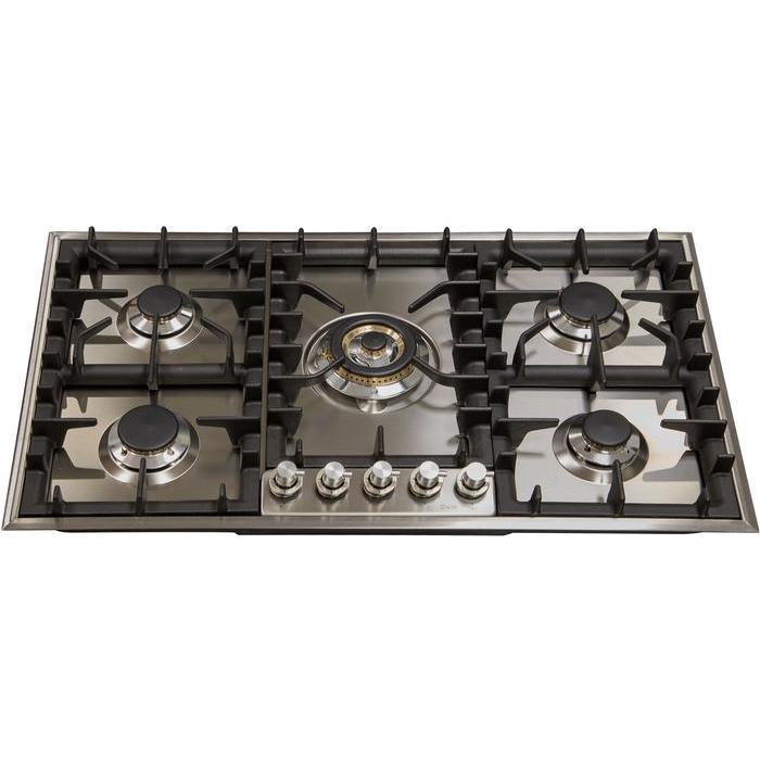 ILVE 36 Inch Stainless Steel Natural Gas/Propane Cooktop - UHP95CI/UHP95CILP
