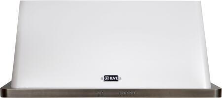 ILVE 40" Majestic Wall Mount Range Hood with 850 CFM Blower Anti-grease Filter 2 Warming Lights Filter Light Indicator Auto-off Function and 4 Fan Speeds (UAM100) Front View