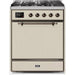 ILVE - Majestic II Series - 30 Inch Dual Fuel Freestanding Range Gas/Propane (UM30DQNE3) - Antique White with Bronze Trim