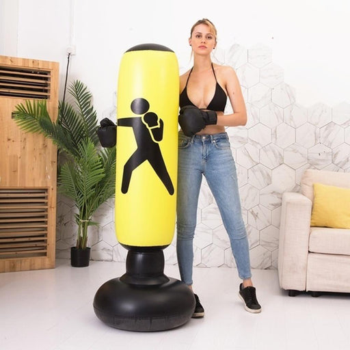 Inflatable Stand Up Punching Bag Thickening Pillar Kickboxing Fitness Tool