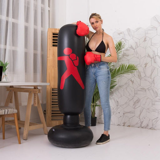 Inflatable Stand Up Punching Bag Thickening Pillar Kickboxing Fitness Tool