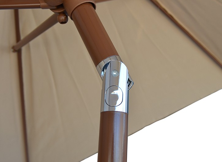 KoKoMo 9' Beige Market Umbrella with Auto Tilt KO-UMB729