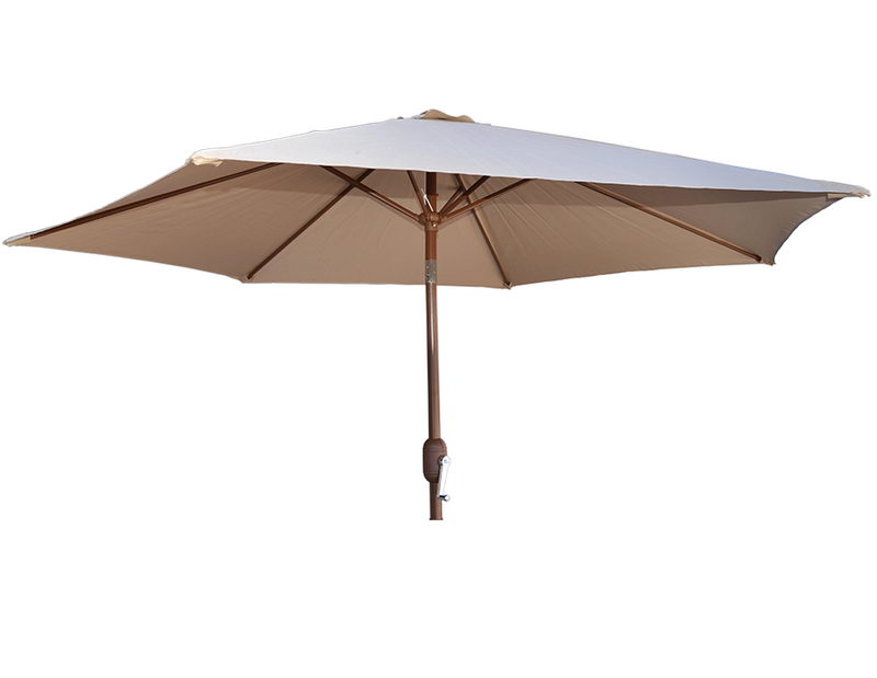 KoKoMo 9' Beige Market Umbrella with Auto Tilt KO-UMB729