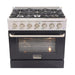 Kucht 36-in Deep Recessed 6 Burners Convection Oven Freestanding Dual Fuel Range