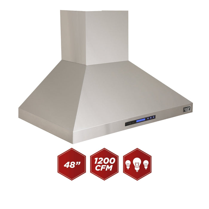 Kucht 48-Inch Wall Mounted Range Hood in Stainless Steel (KRH4810A)