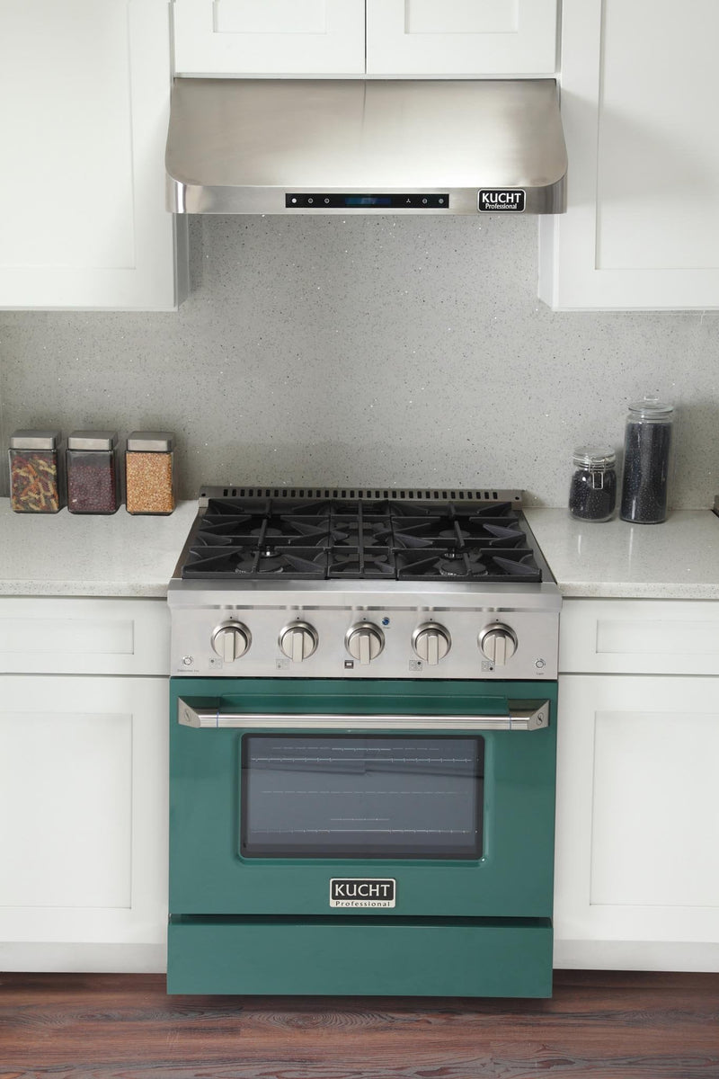 Kucht 30-Inch 4.2 Cu. Ft. Gas Range - Sealed Burners and Convection Oven in Green (KNG301-G)