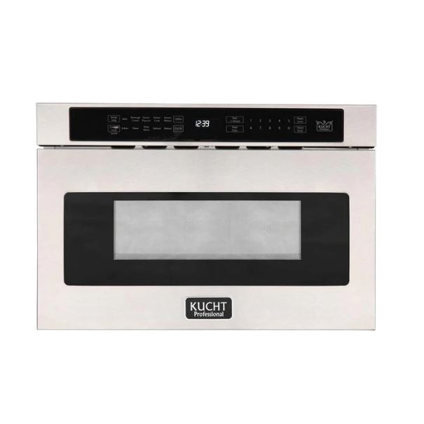 Kucht Professional 36 in. 5.2 cu ft. Natural Gas Range, Range Hood, Dishwasher & Microwave Drawer Package, AP-KNG361-S-4