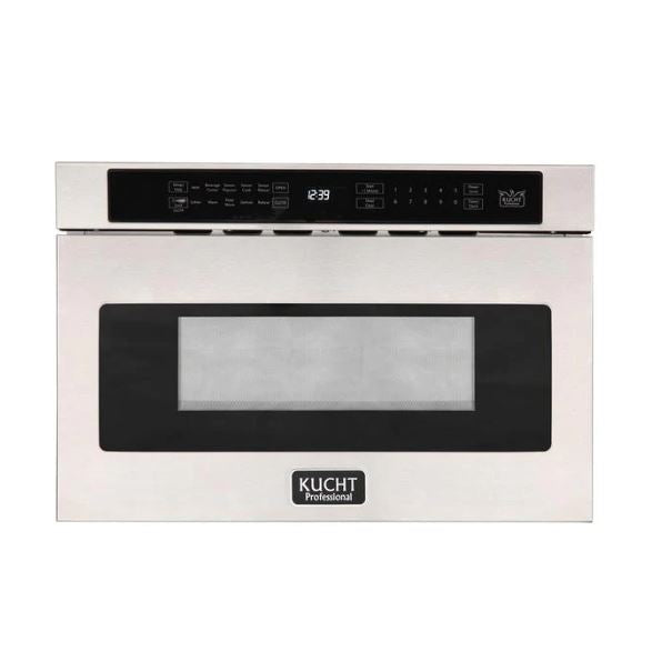 Kucht Professional 48 in. 6.7 cu ft. Natural Gas Range, Range Hood, Microwave Drawer, Dishwasher Package, AP-KNG481-S-4