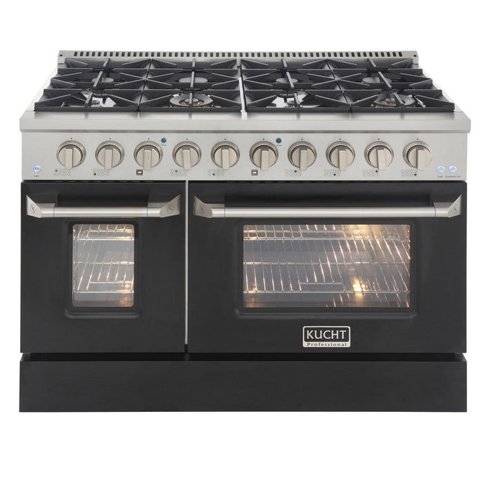 Kucht 48-Inch 6.7 Cu. Ft. Gas Range with Grill/Griddle in Black (KNG481-K)