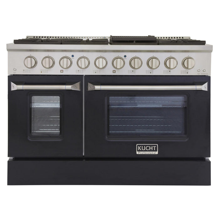 Kucht 48-Inch 6.7 Cu. Ft. Gas Range with Grill/Griddle in Black (KNG481-K)