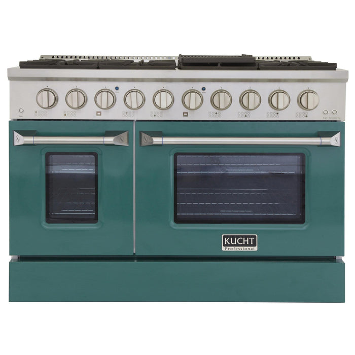 Kucht 48-Inch 6.7 Cu. Ft. Gas Range with Grill/Griddle in Green (KNG481-G)