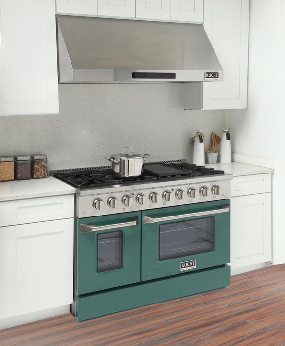 Kucht 48-Inch 6.7 Cu. Ft. Gas Range with Grill/Griddle in Green (KNG481-G)