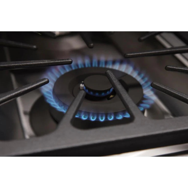 Kucht Professional Series 36 in. Natural & Propane Gas Sealed Burner Rangetop with Silver Knobs