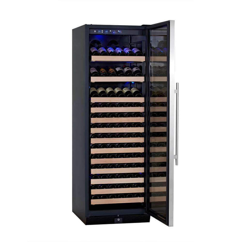 Kings Bottle 166 Bottle Large Wine Cooler Refrigerator Drinks Cabinet KBU170WX-SS, LHH