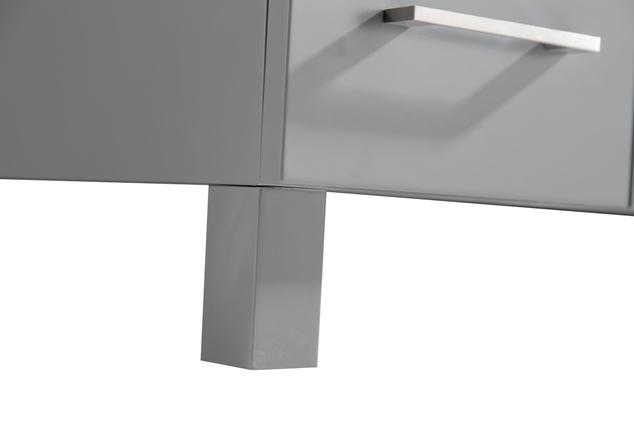 Laviva Nova 48" Grey Bathroom Vanity with White Ceramic Basin Countertop 31321529-48G-CB