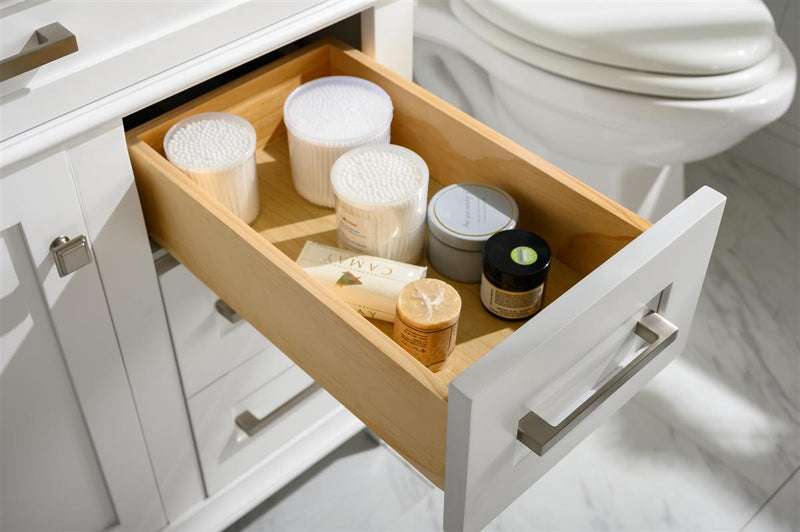 Legion Furniture 36" White Finish Sink Vanity Cabinet With Carrara White Top - WLF2236-W