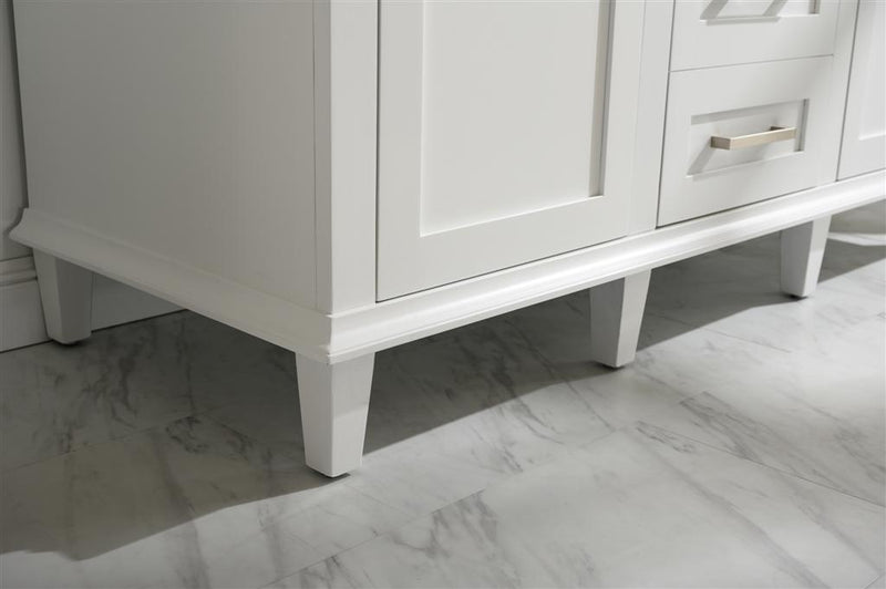 Legion Furniture 54" White Finish Double Sink Vanity Cabinet With Carrara White Top - WLF2254-W