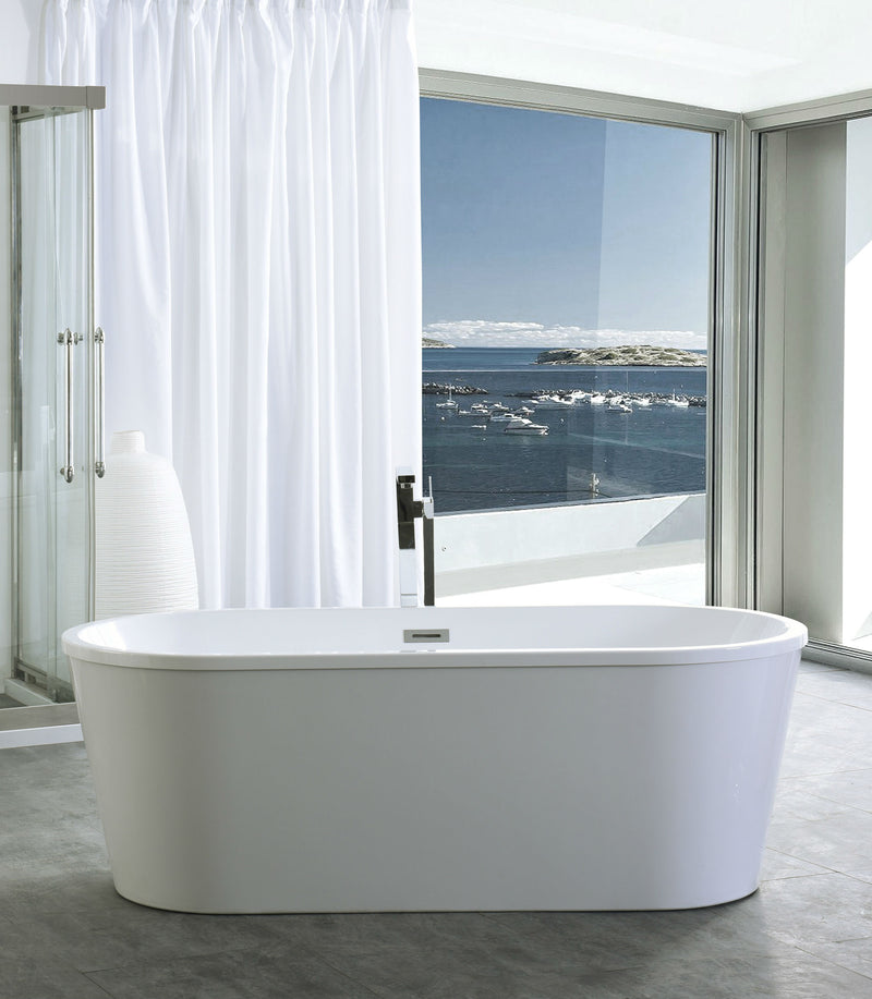 Legion Furniture 67" White Acrylic Tub-No Faucet WE6815-L