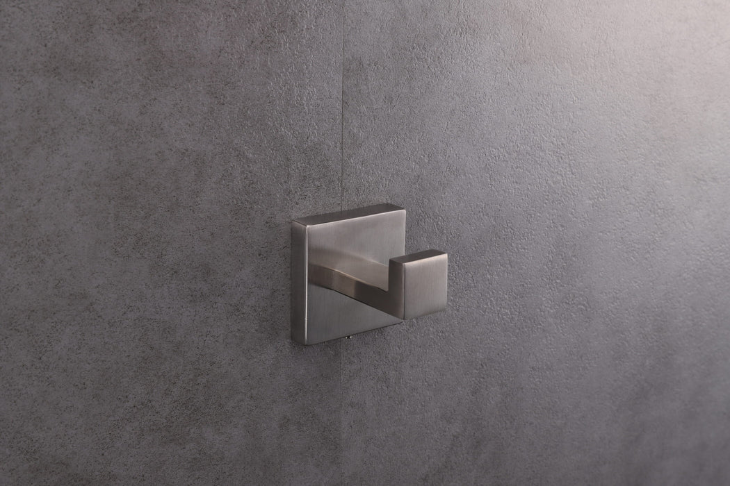 Lexora Bagno Lucido Stainless Steel Robe Hook - Satin Nickel LRH14152SN