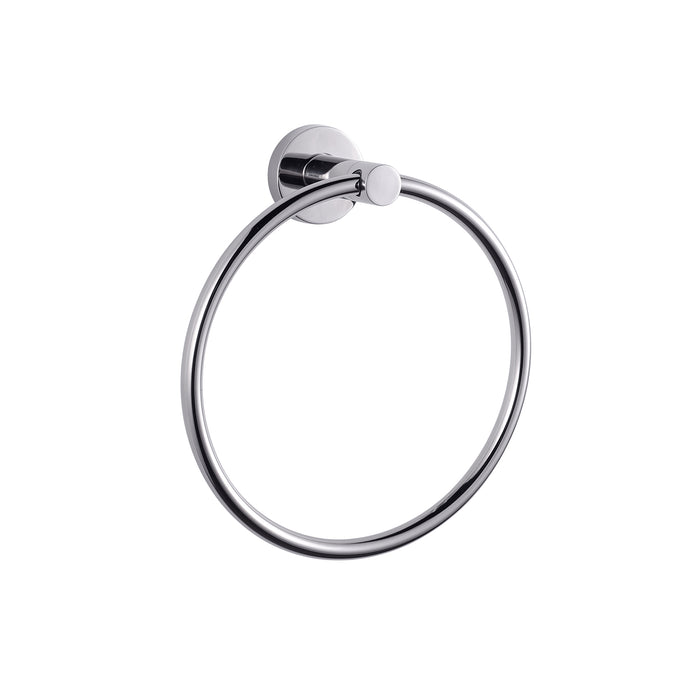 Lexora Bagno Nera Stainless Steel Towel Ring - Chrome LTR16152PC