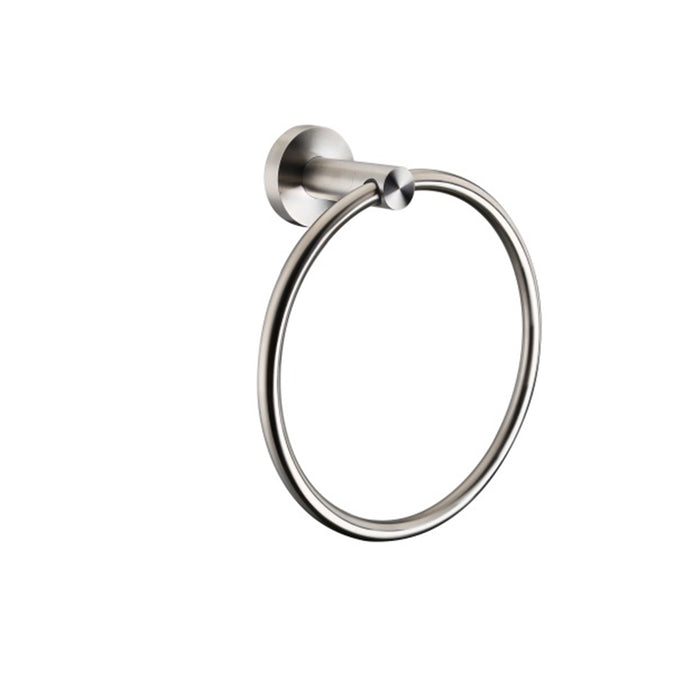 Lexora Bagno Nera Stainless Steel Towel Ring - Satin Nickel LTR16152SN