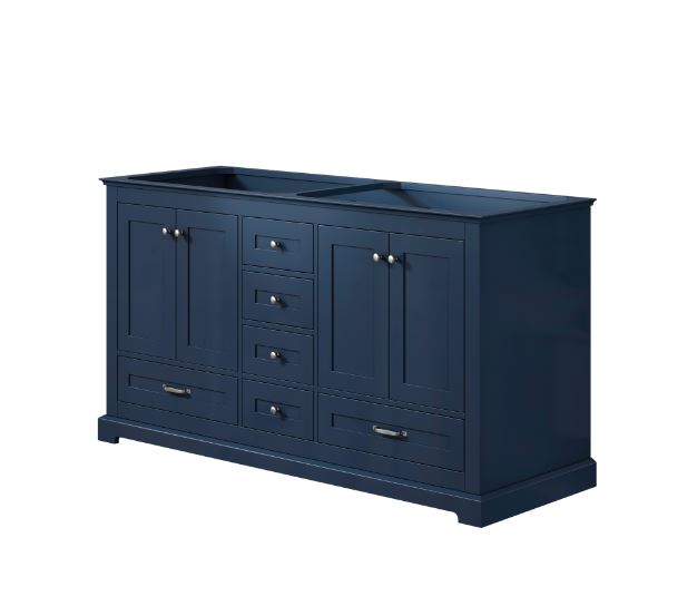 Lexora Dukes 60" Navy Blue Vanity Cabinet Only LD342260DE00000