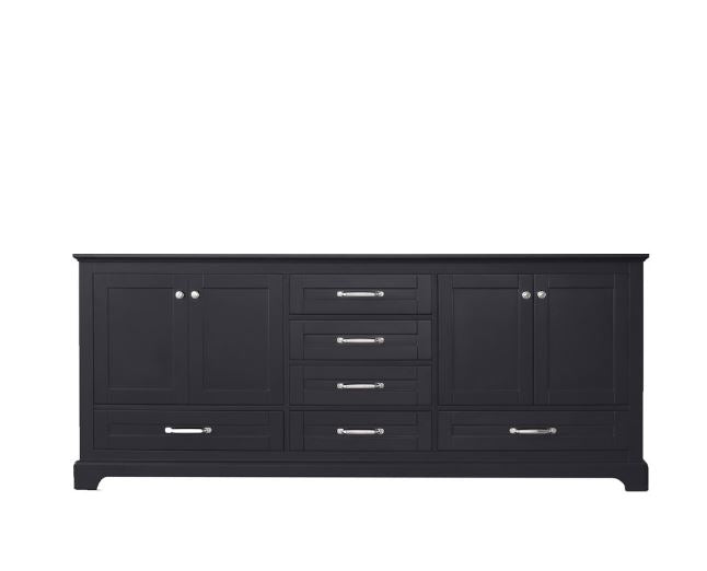 Lexora Dukes 80" Espresso Vanity Cabinet Only LD342280DG00000