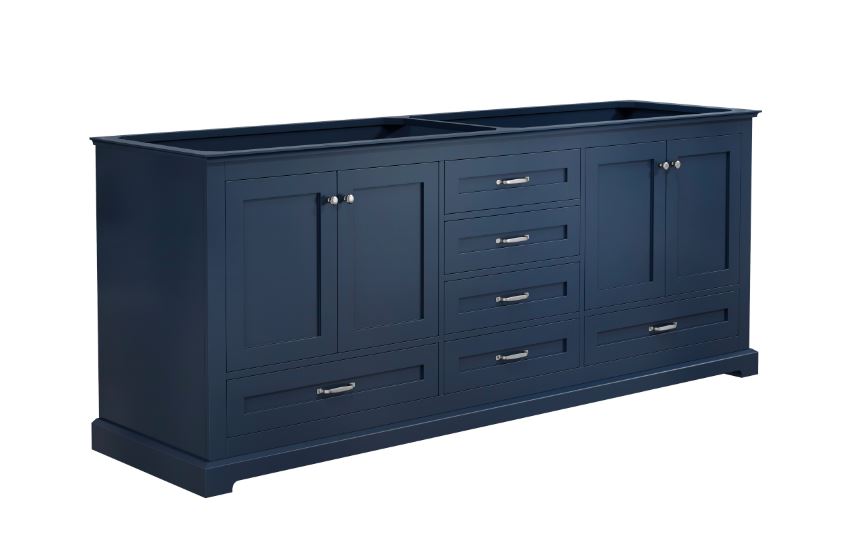 Lexora Dukes 80" Navy Blue Vanity Cabinet Only LD342280DE00000