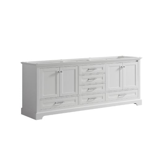 Lexora Dukes 80" White Vanity Cabinet Only LD342280DA00000
