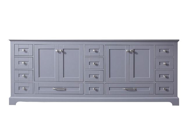 Lexora Dukes 84" Dark Grey Vanity Cabinet Only LD342284DB00000