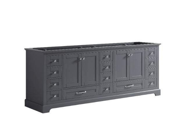 Lexora Dukes 84" Dark Grey Vanity Cabinet Only LD342284DB00000