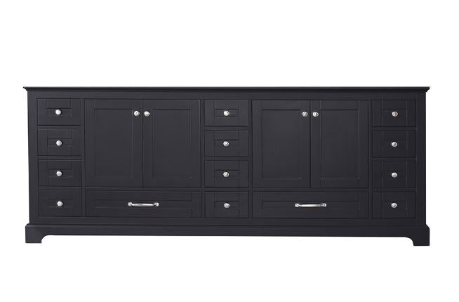 Lexora Dukes 84" Espresso Vanity Cabinet Only LD342284DG00000