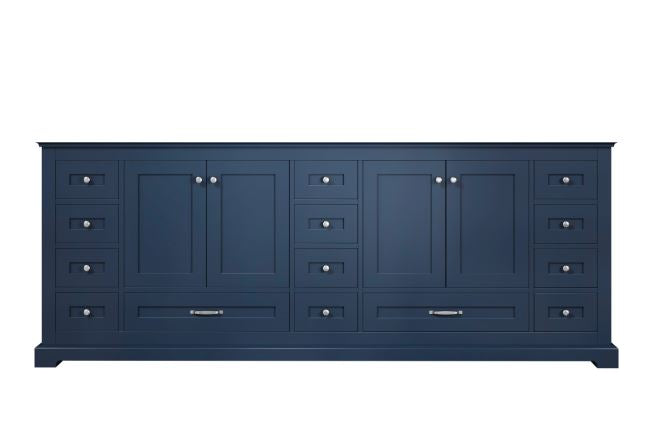 Lexora Dukes 84" Navy Blue Vanity Cabinet Only LD342284DE00000