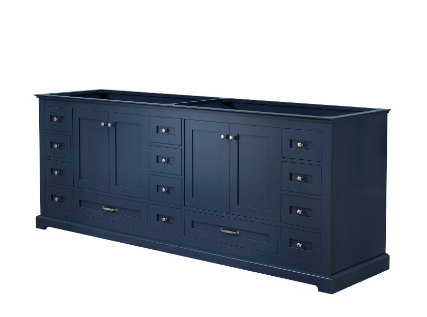 Lexora Dukes 84" Navy Blue Vanity Cabinet Only LD342284DE00000