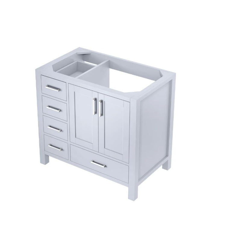 Lexora Jacques 36" White Vanity Cabinet Only - Right Version LJ342236SA00000-R