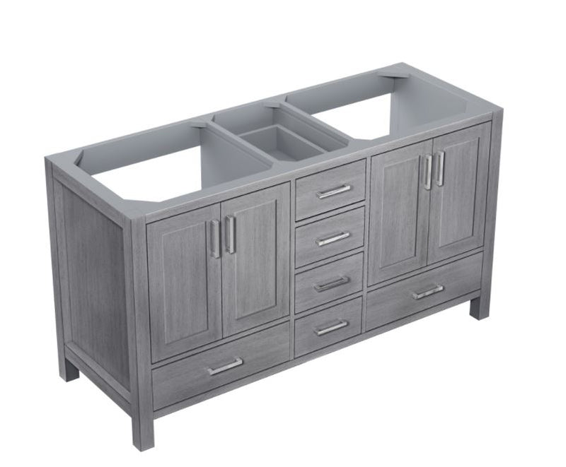 Lexora Jacques 60" Distressed Grey Vanity Cabinet Only LJ342260DD00000