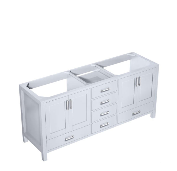 Lexora Jacques 72" White Vanity Cabinet Only LJ342272DA00000