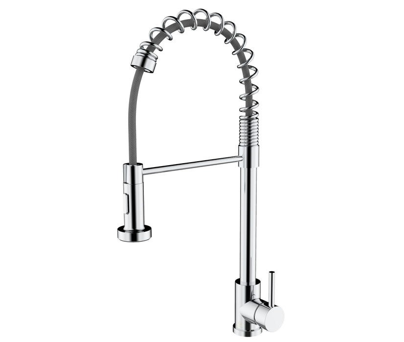 Lexora Lanuvio Brass Kitchen Faucet w/ Pull Out Sprayer - Chrome LKFS6011CH