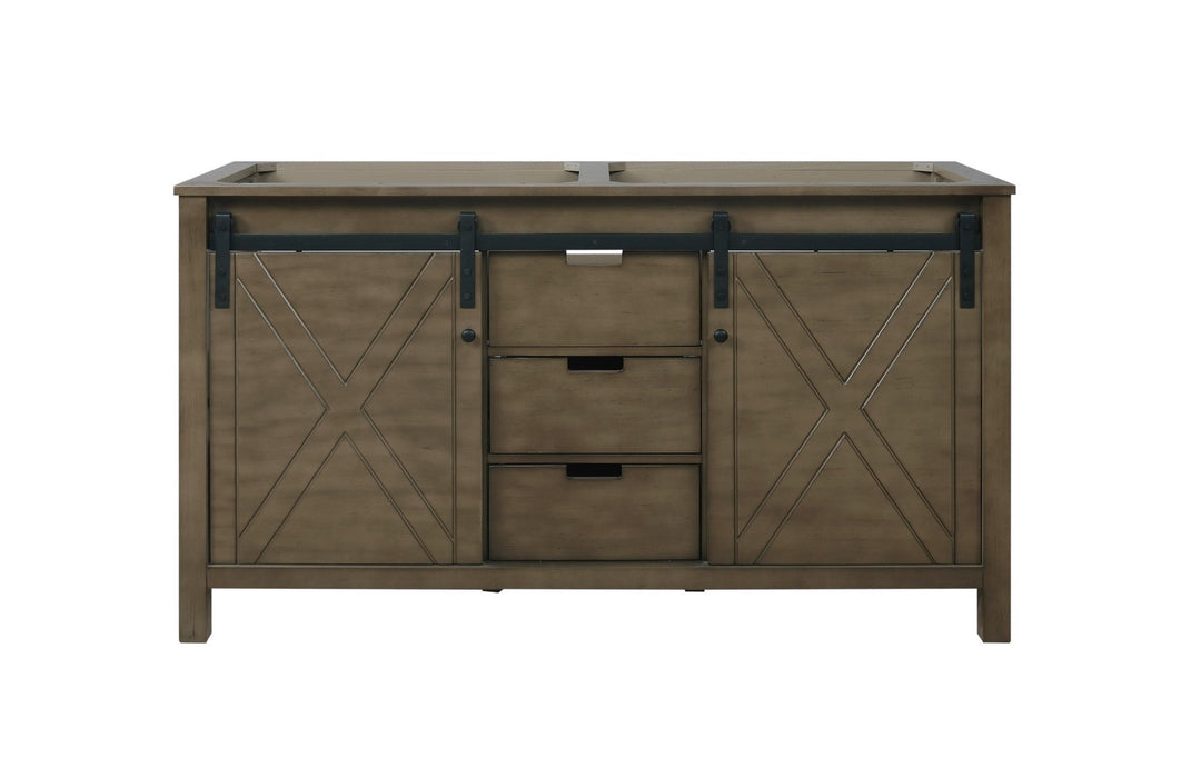 Lexora Marsyas 60" Rustic Brown Vanity Cabinet Only LM342260DK00000