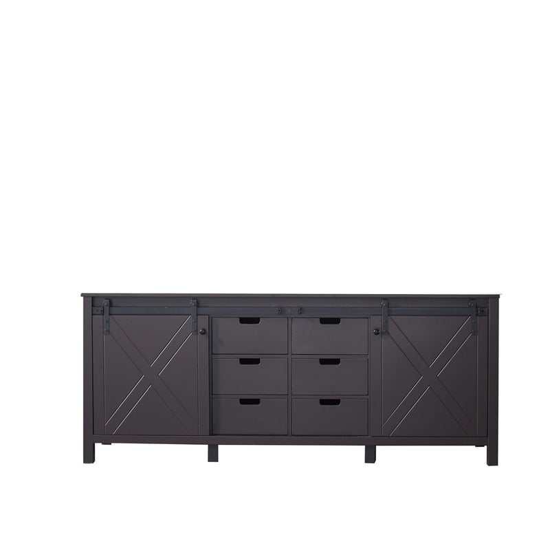 Lexora Marsyas 80" Brown Vanity Cabinet Only LM342280DC00000