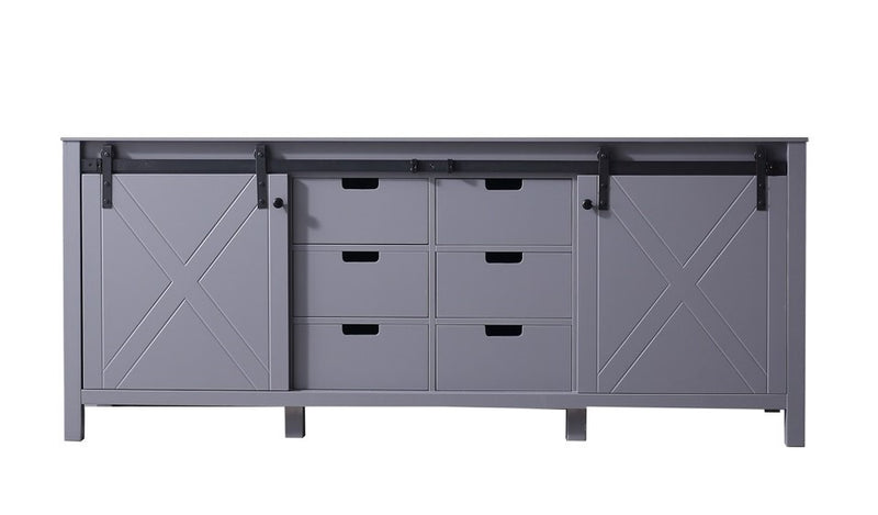 Lexora Marsyas 80" Dark Grey Vanity Cabinet Only LM342280DB00000