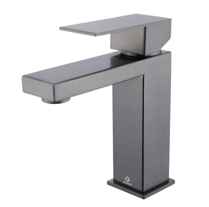 Lexora Monte Stainless Steel Single Hole Bathroom Faucet - Gun Metal LFS1012GM