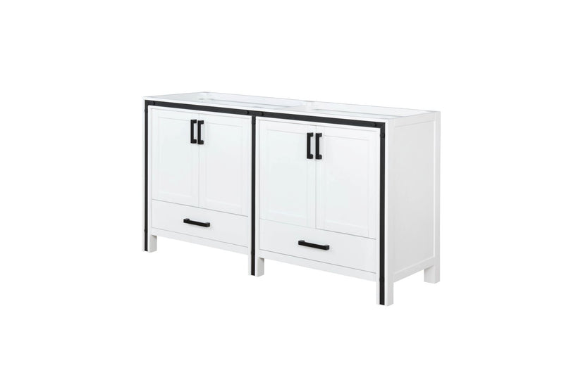 Lexora Ziva 60" White Vanity Cabinet Only LZV352260SA00000