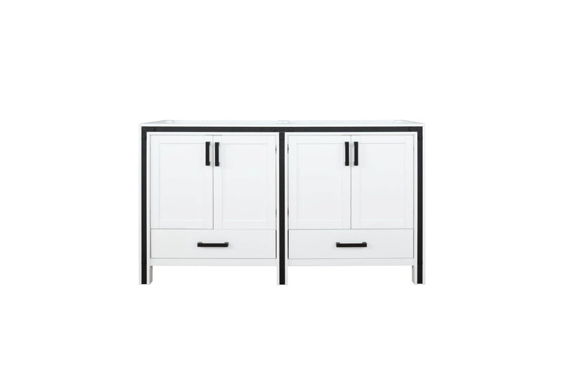 Lexora Ziva 60" White Vanity Cabinet Only LZV352260SA00000