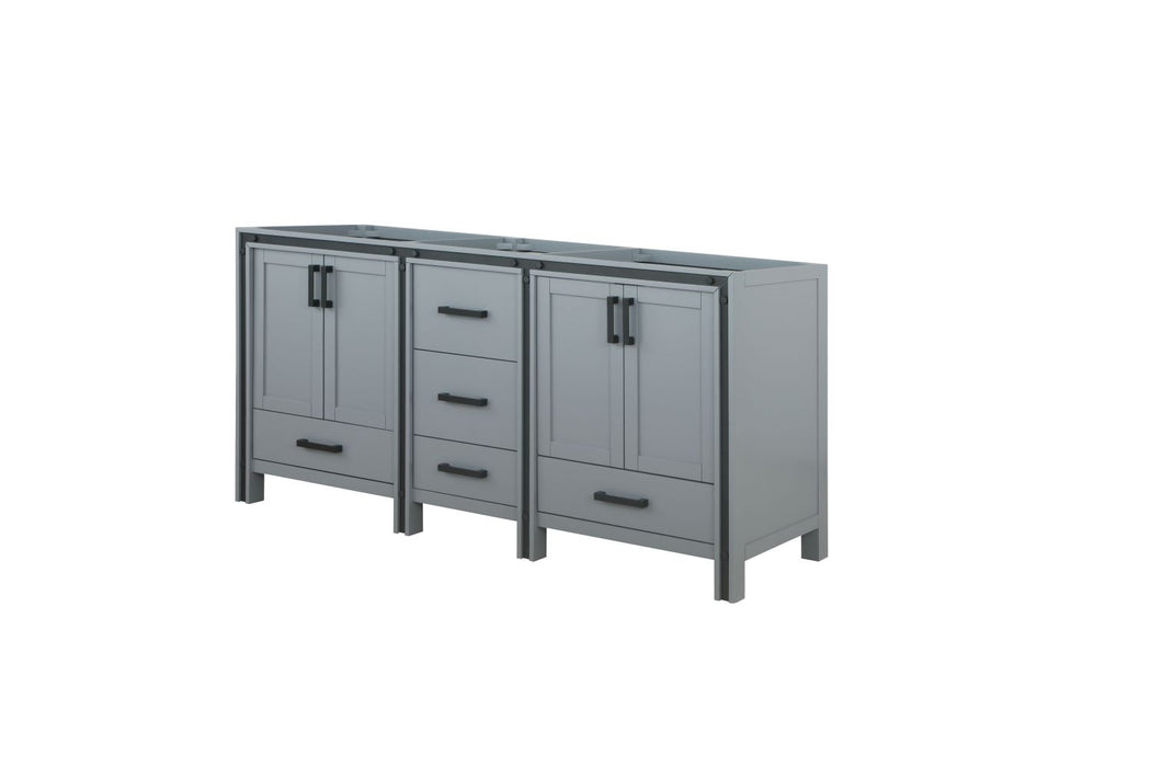 Lexora Ziva 72" Dark Grey Vanity Cabinet Only LZV352272SB00000